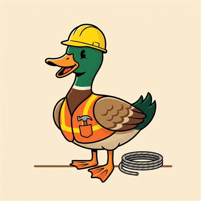 Bauarbeiter-Ente